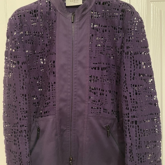 Akris Punto Purple Lace Jacket